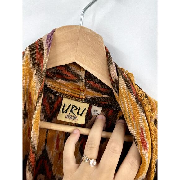 URU southwestern fringe long cardigan jacket - Picture 4 of 5